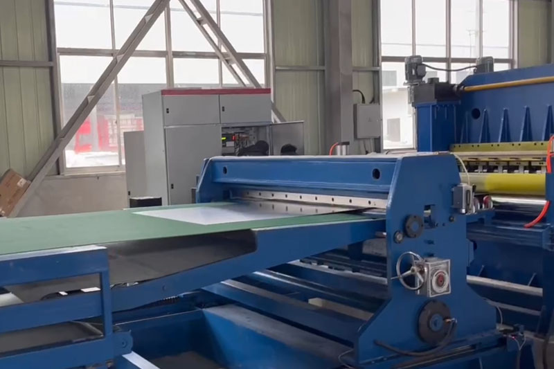 On site trial of aluminum plate leveling line